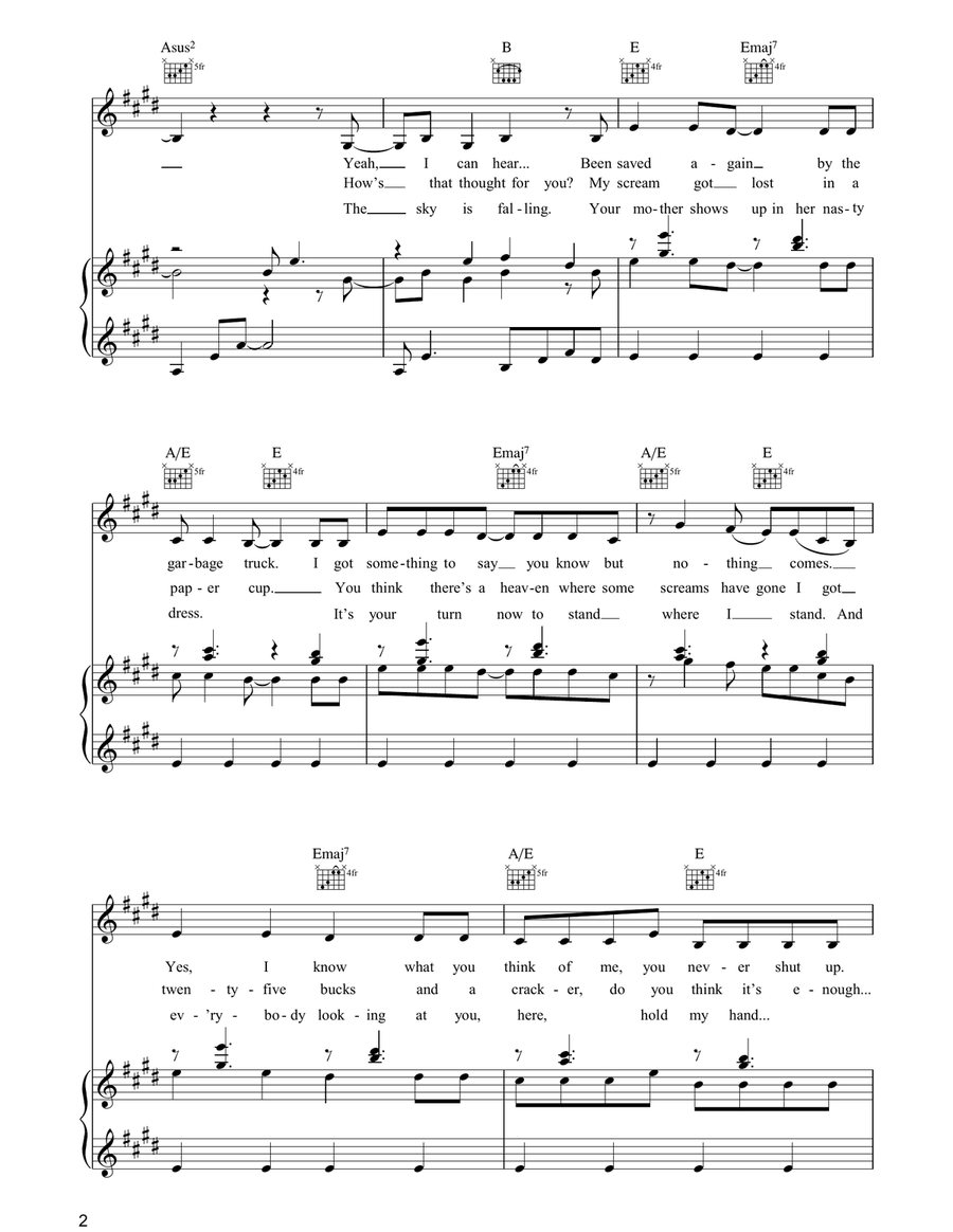 Silent All These Years Silent All These Years Piano, Vocal, Guitar scores gallery preview page 2