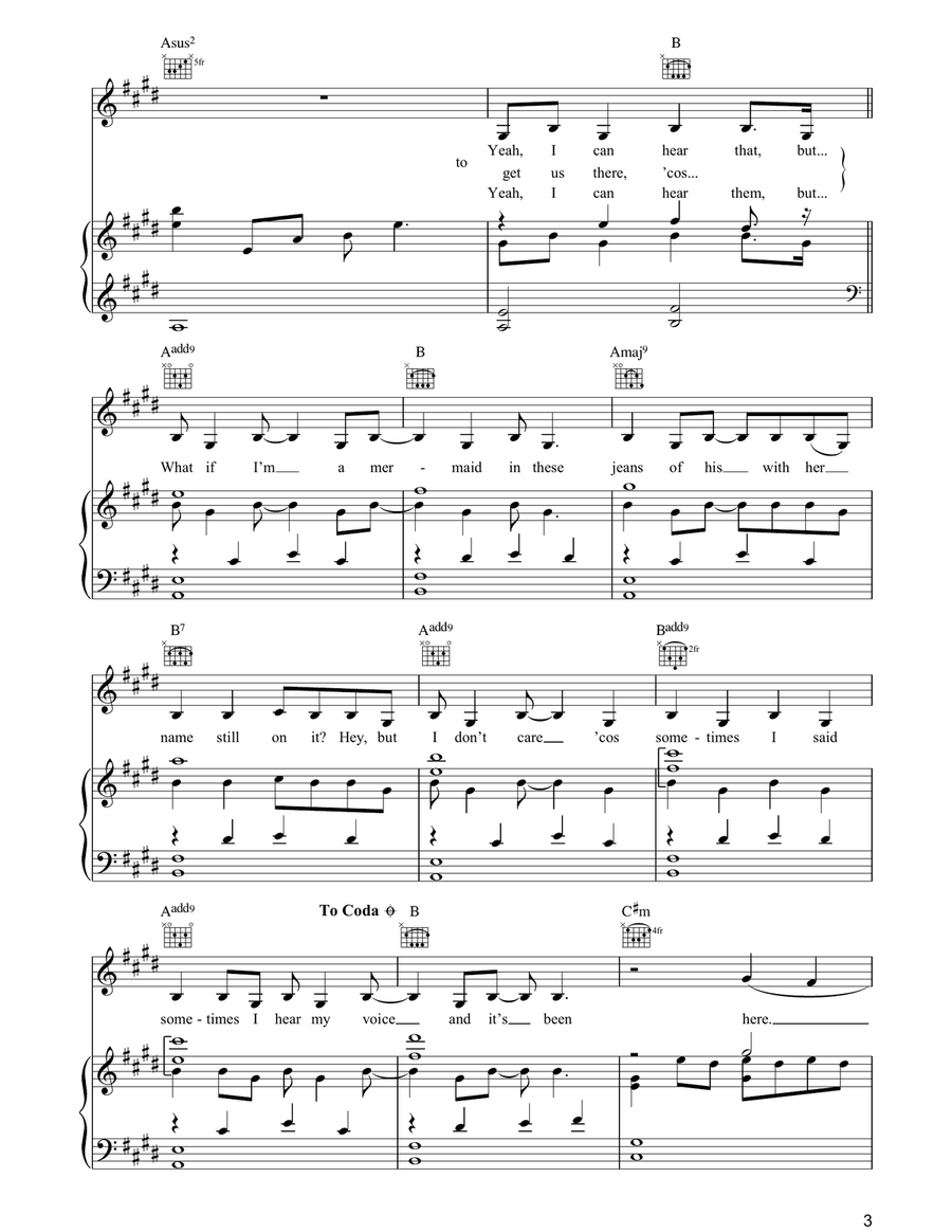 Silent All These Years Silent All These Years Piano, Vocal, Guitar scores gallery preview page 3