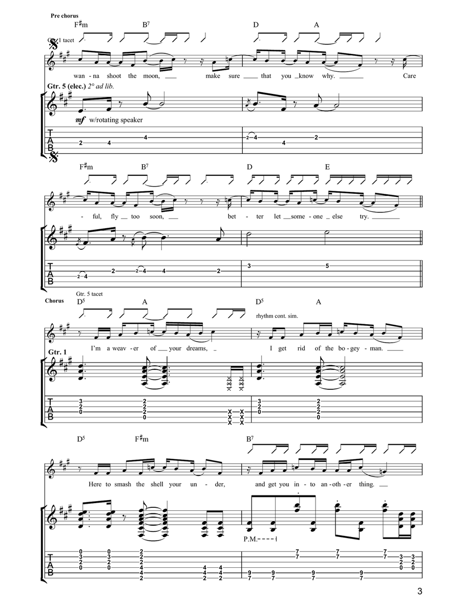 The Weaver The Weaver Guitar Tablature scores gallery preview page 3