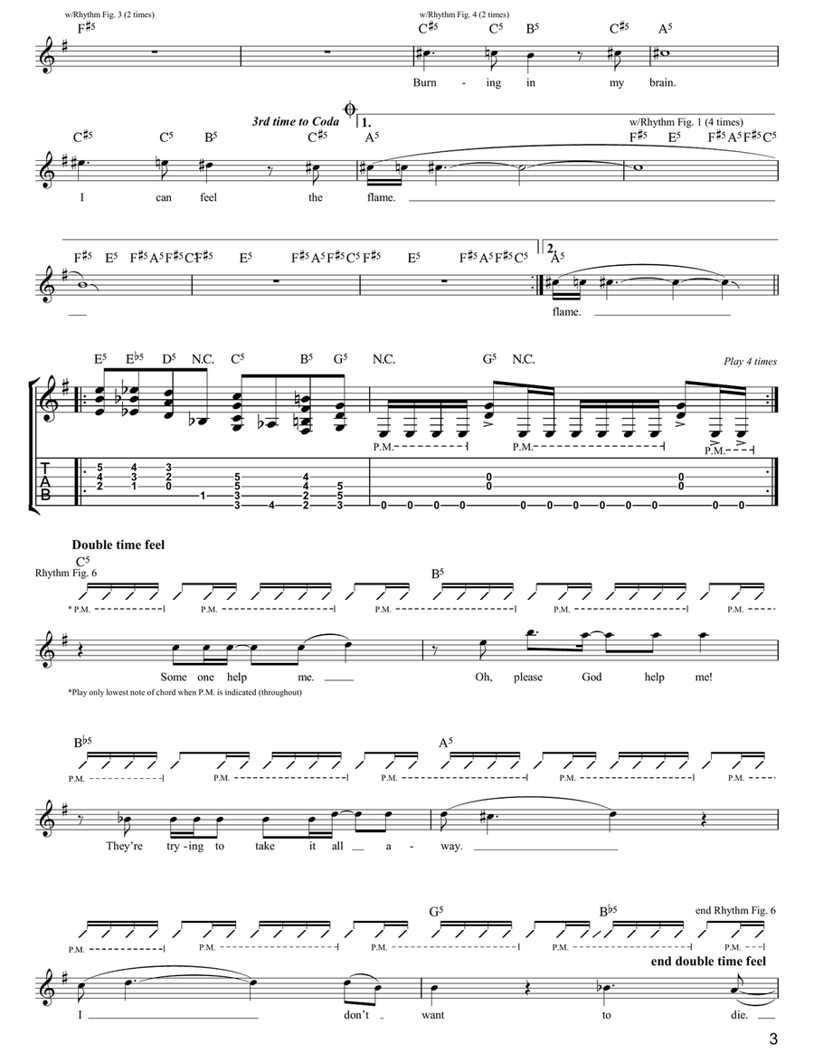 Ride The Lightning Ride The Lightning Electric Guitar scores gallery preview page 3