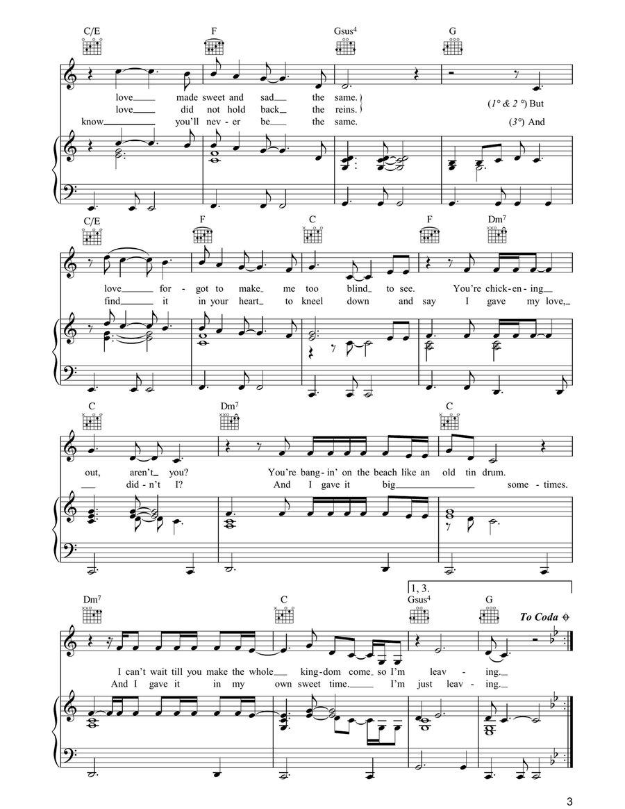 Love Is Everything Love Is Everything Piano, Vocal, Guitar scores gallery preview page 3