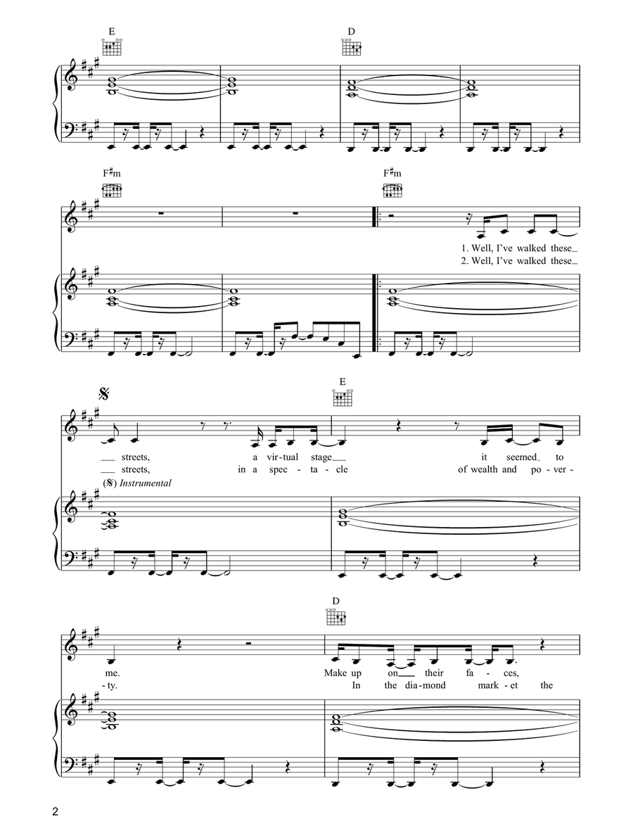 Carnival Carnival Piano, Vocal, Guitar scores gallery preview page 2