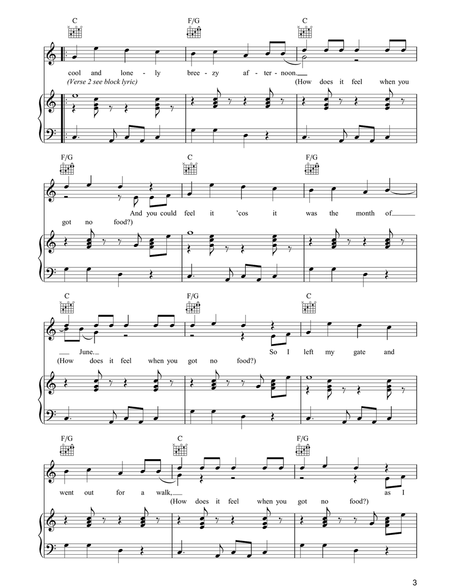 Pass The Dutchie Pass The Dutchie Piano, Vocal, Guitar scores gallery preview page 3
