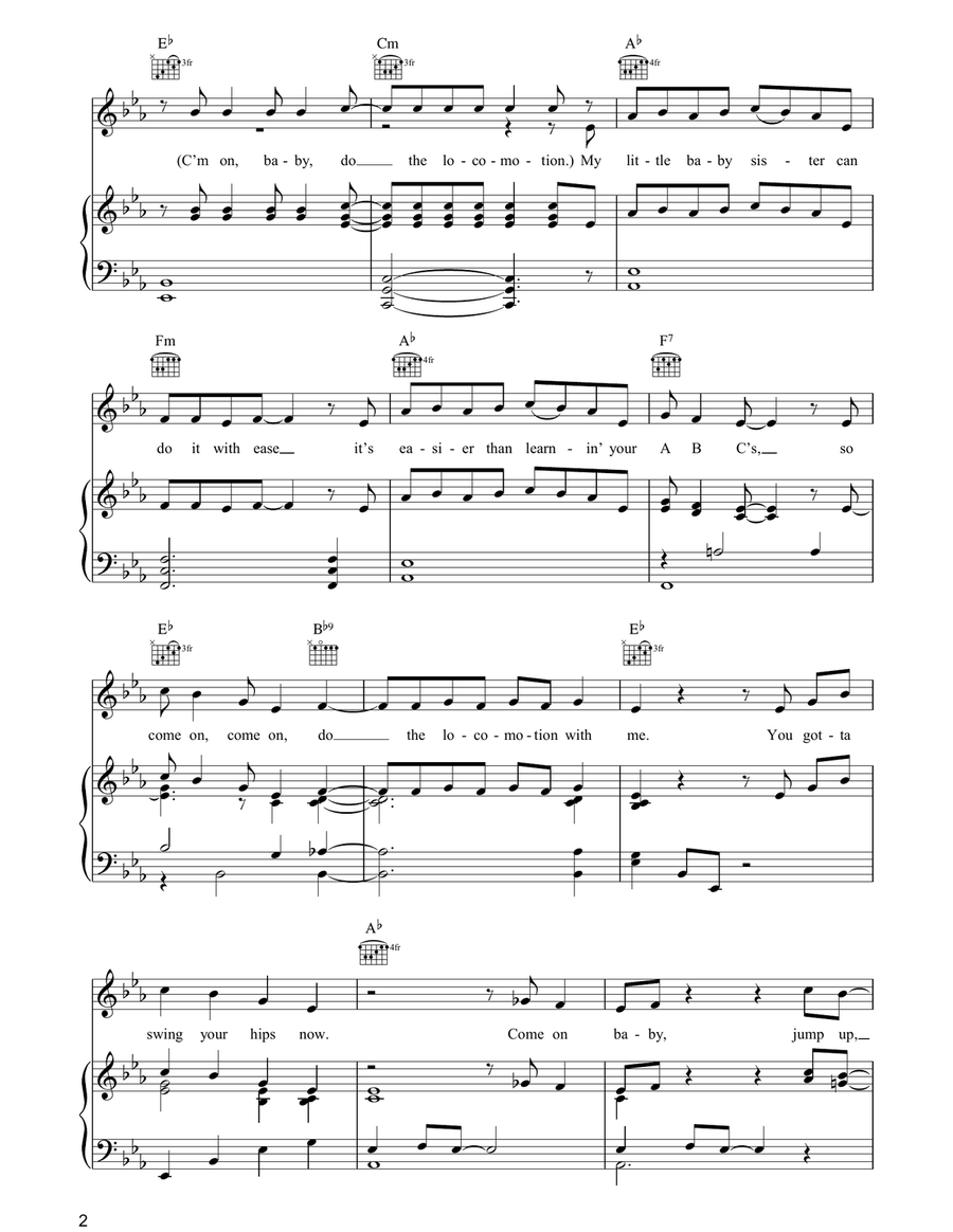The Loco-Motion The Loco-Motion Piano, Vocal, Guitar scores gallery preview page 2