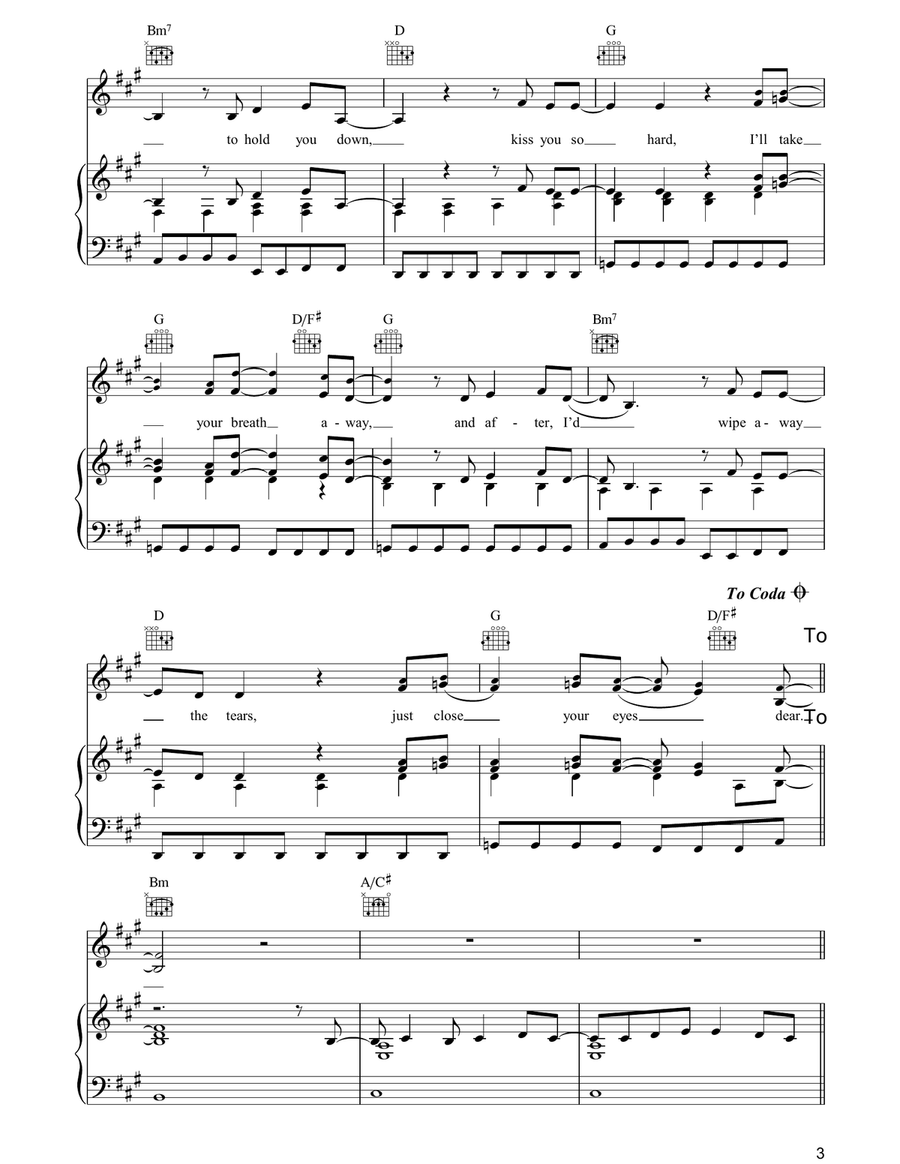 Possession Possession Piano, Vocal, Guitar scores gallery preview page 3