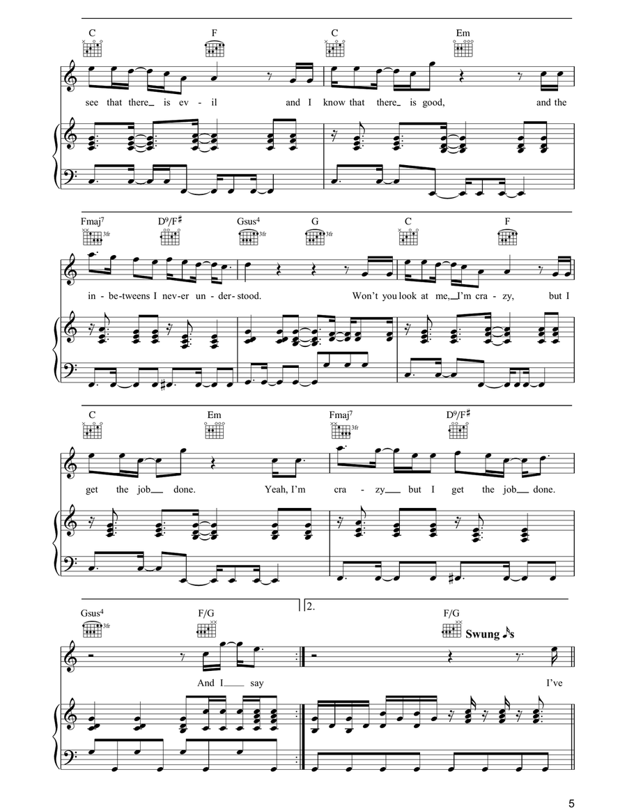 Philosophy Philosophy Piano, Vocal, Guitar scores gallery preview page 5