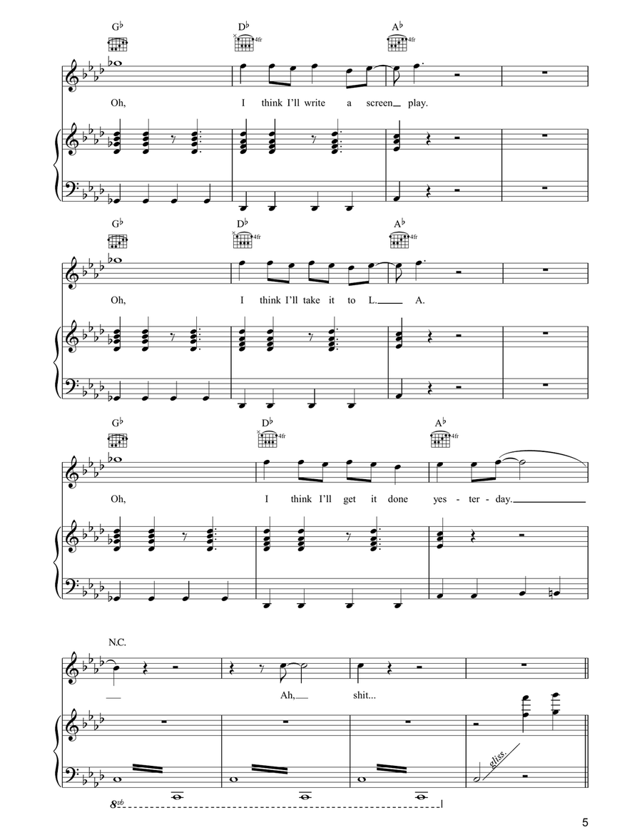 Army Army Piano, Vocal, Guitar scores gallery preview page 5