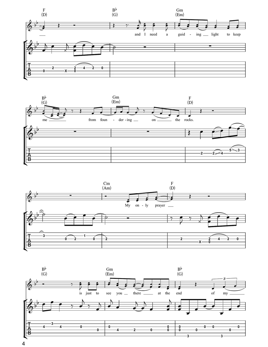 The Trawlerman's Song The Trawlerman's Song Guitar Tablature scores gallery preview page 4