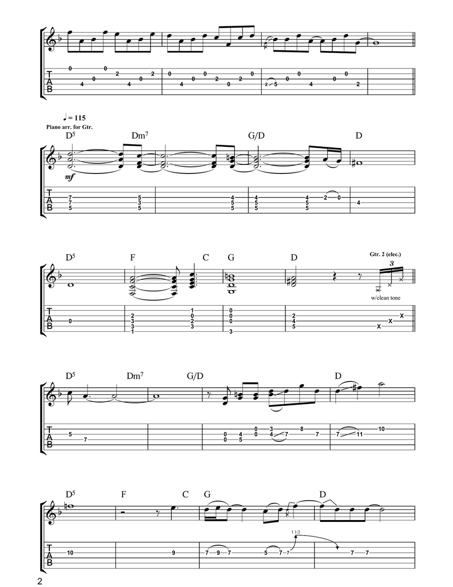 Telegraph Road Telegraph Road Guitar Tablature scores gallery preview page 2