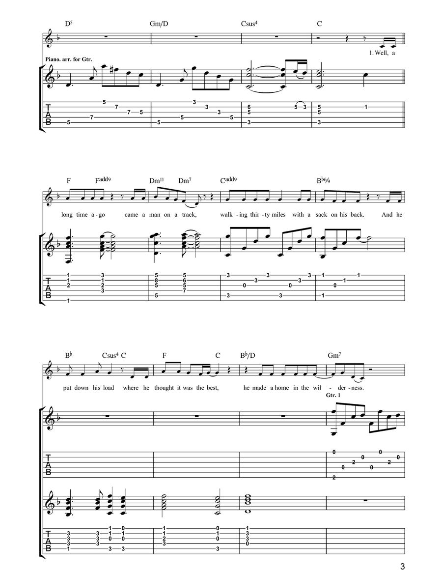 Telegraph Road Telegraph Road Guitar Tablature scores gallery preview page 3