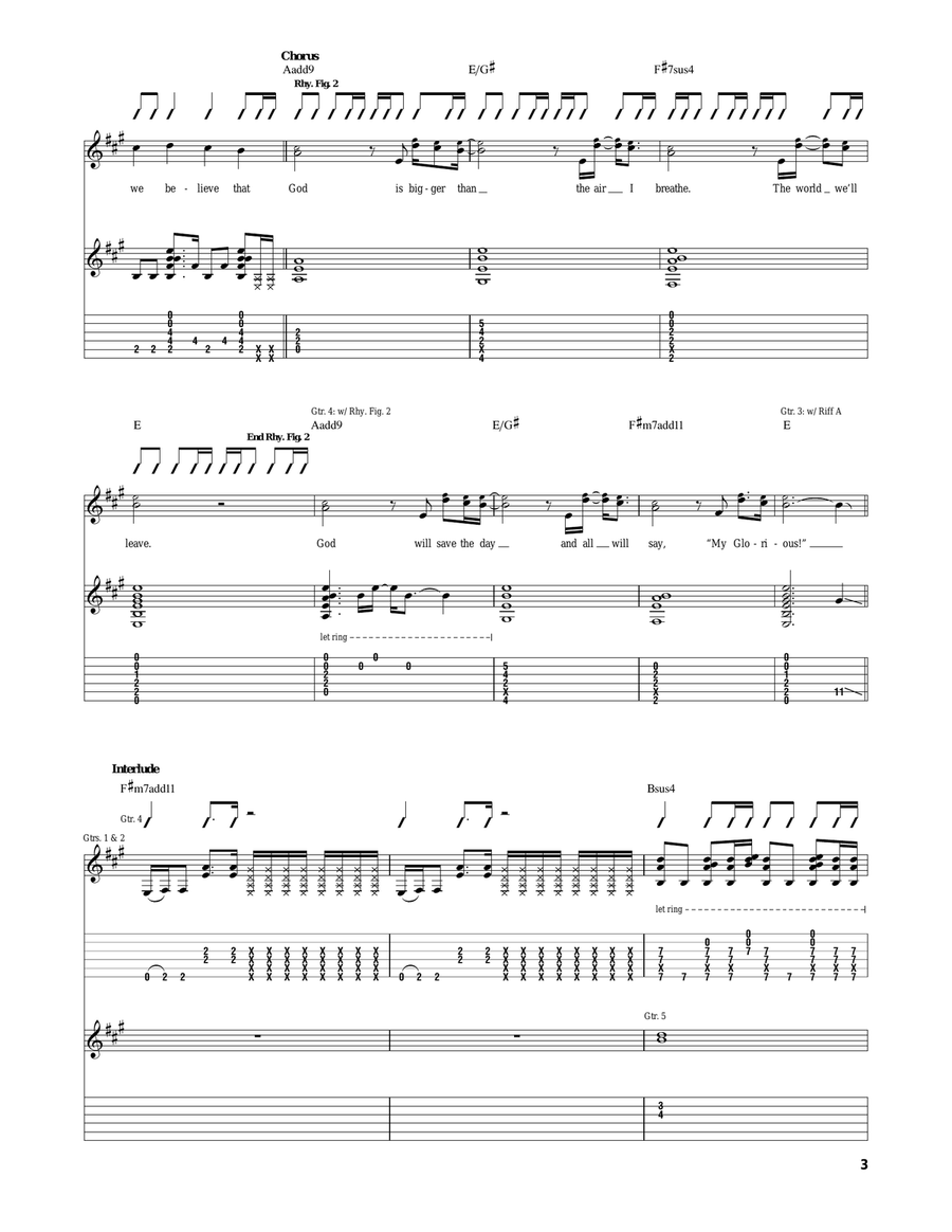 My Glorious My Glorious Acoustic Guitar scores gallery preview page 3