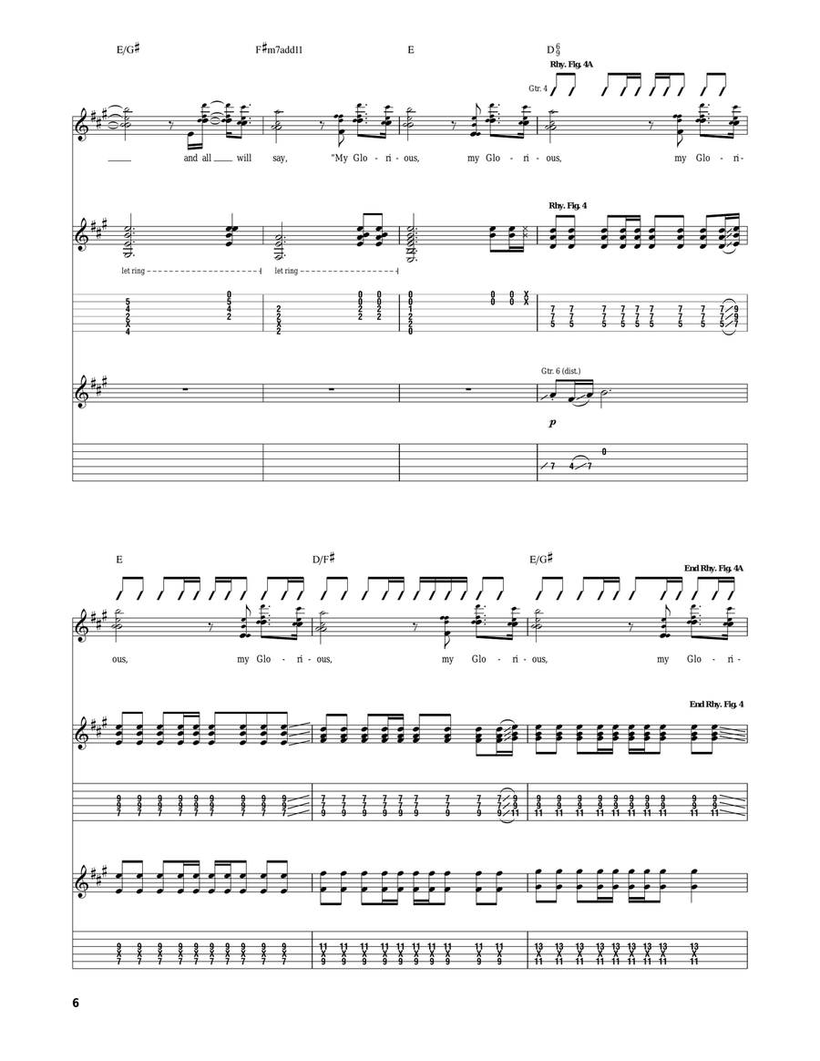 My Glorious My Glorious Acoustic Guitar scores gallery preview page 6