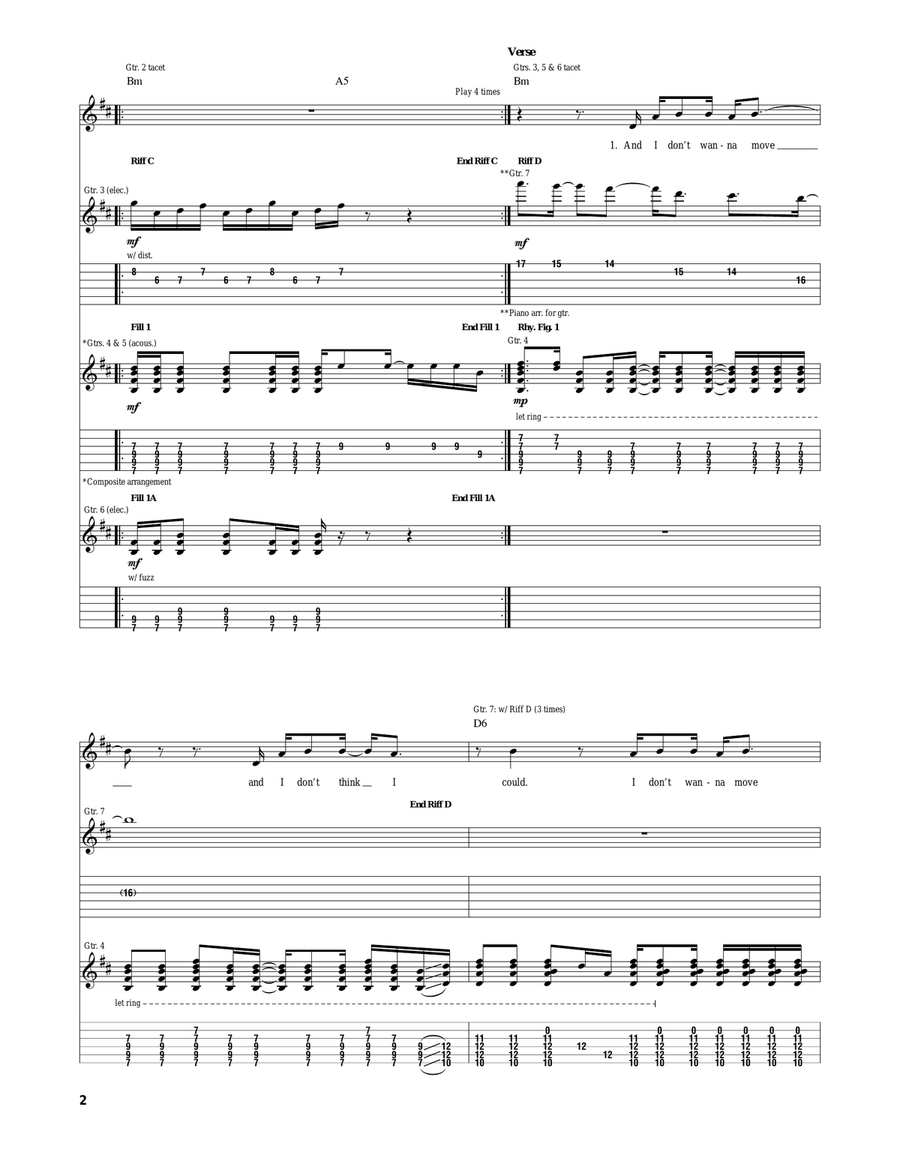 Do Not Move Do Not Move Acoustic Guitar scores gallery preview page 2