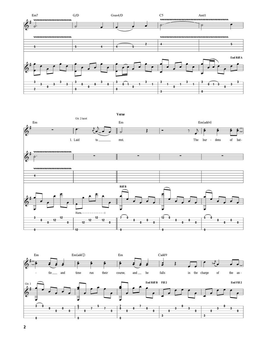 Laid To Rest Laid To Rest Electric Guitar scores gallery preview page 2