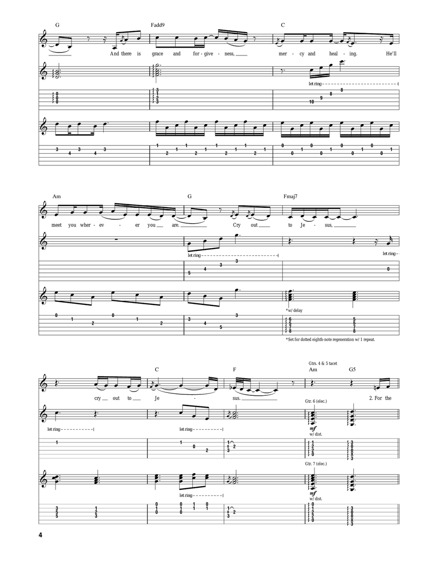 Cry Out To Jesus Cry Out To Jesus Acoustic Guitar scores gallery preview page 4