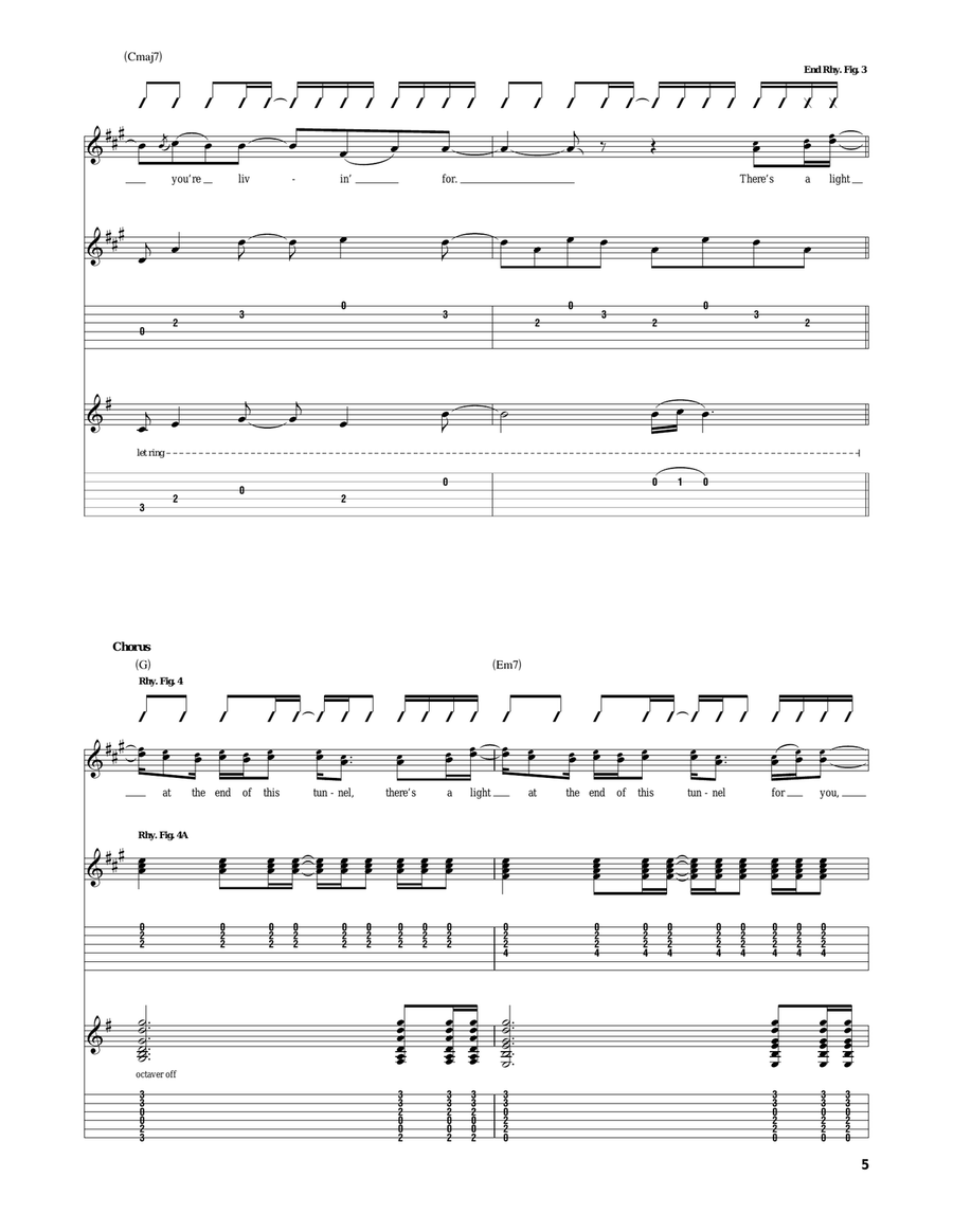 Tunnel Tunnel Acoustic Guitar scores gallery preview page 5