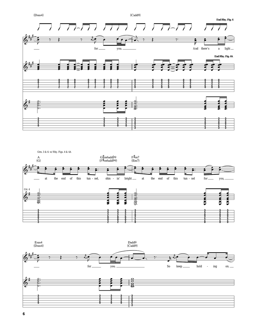 Tunnel Tunnel Acoustic Guitar scores gallery preview page 6
