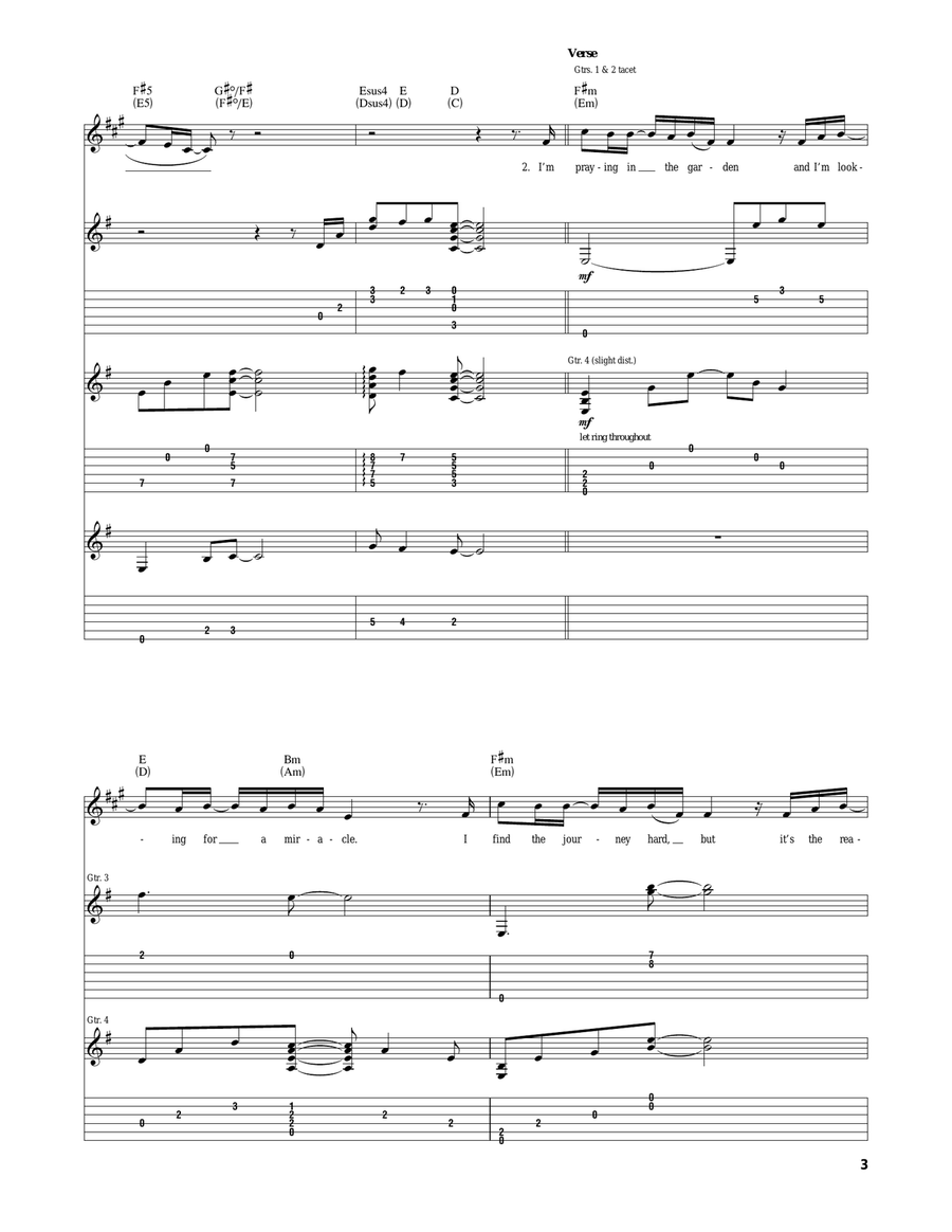 Carry My Cross Carry My Cross Acoustic Guitar scores gallery preview page 3