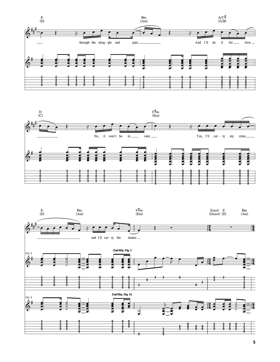 Carry My Cross Carry My Cross Acoustic Guitar scores gallery preview page 5