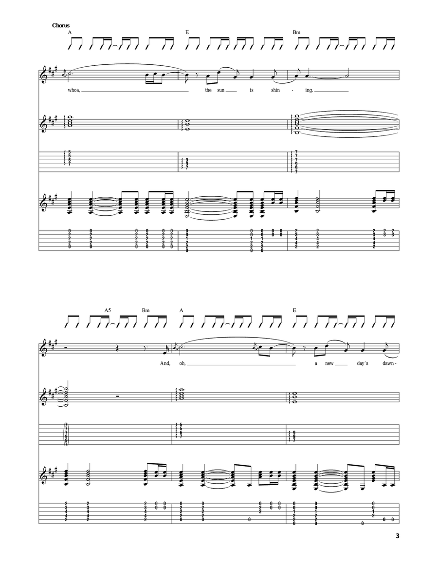 The Sun Is Shining The Sun Is Shining Acoustic Guitar scores gallery preview page 3