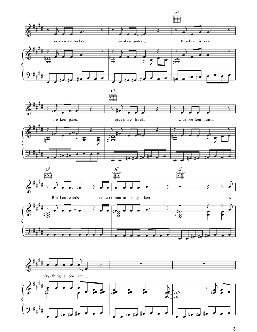 Everything Is Broken Everything Is Broken Piano, Vocal, Guitar scores gallery preview page 3