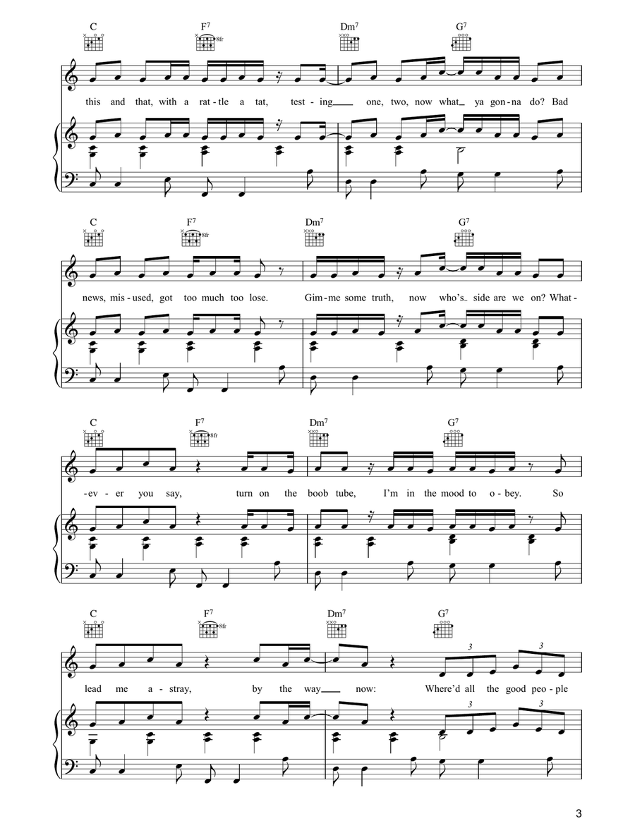 Good People Good People Piano, Vocal, Guitar scores gallery preview page 3