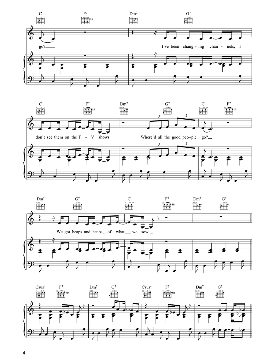 Good People Good People Piano, Vocal, Guitar scores gallery preview page 4