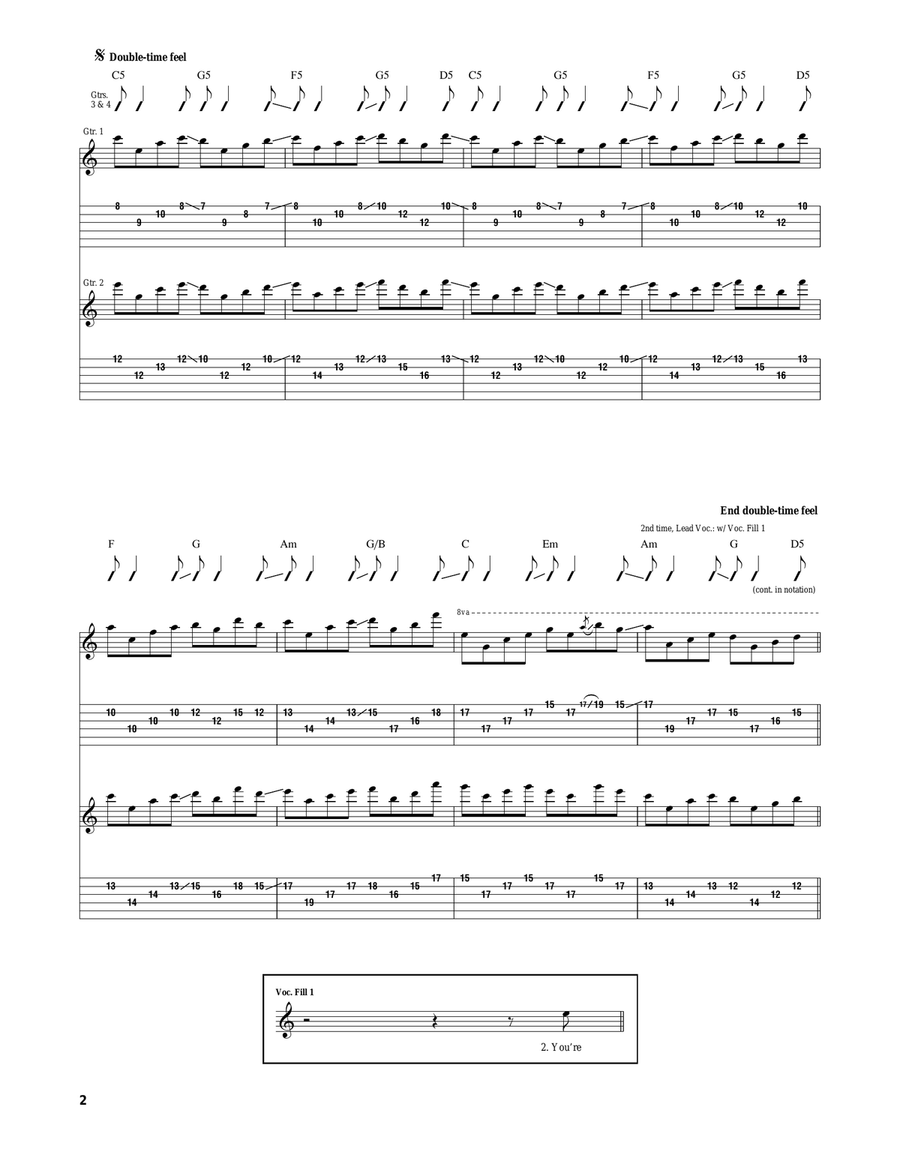 Burn It Down Burn It Down Electric Guitar scores gallery preview page 2