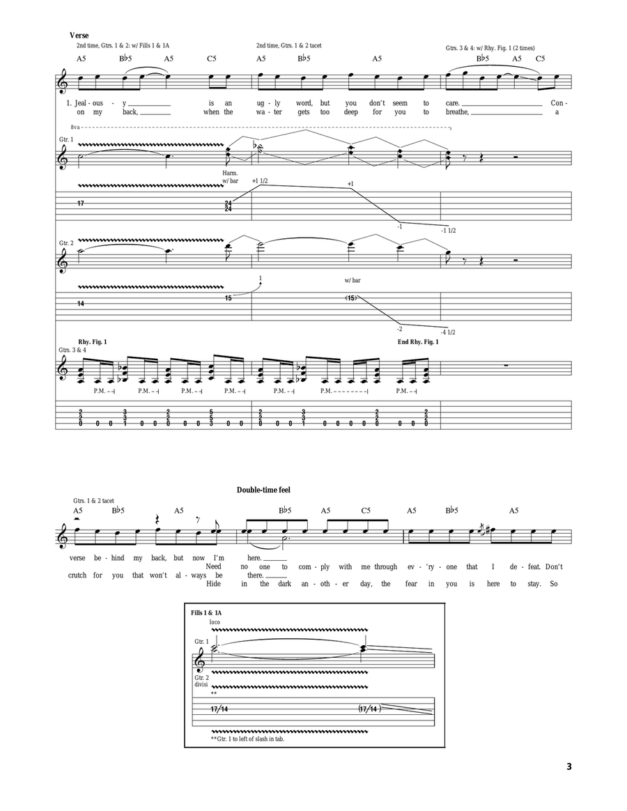Burn It Down Burn It Down Electric Guitar scores gallery preview page 3