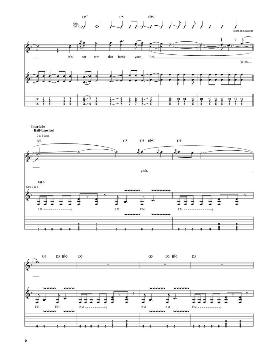 Burn It Down Burn It Down Electric Guitar scores gallery preview page 6