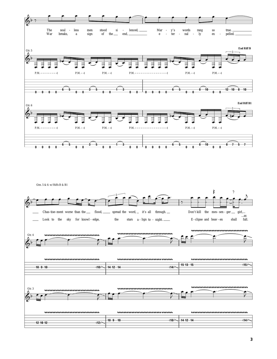 The Wicked End The Wicked End Electric Guitar scores gallery preview page 3