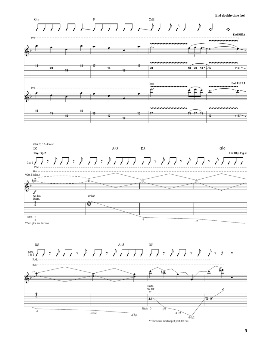 Blinded In Chains Electric Guitar scores gallery preview page 3