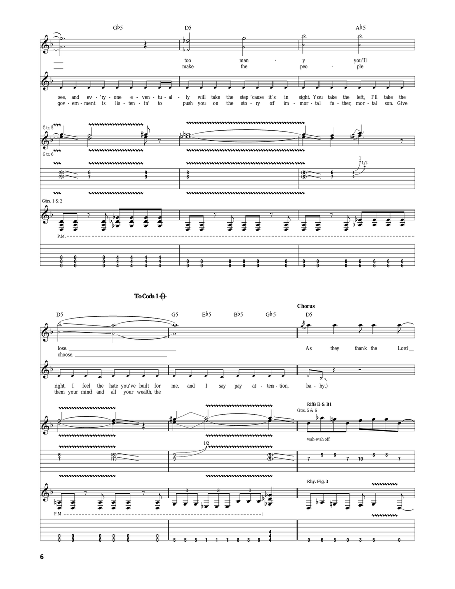 Blinded In Chains Electric Guitar scores gallery preview page 6