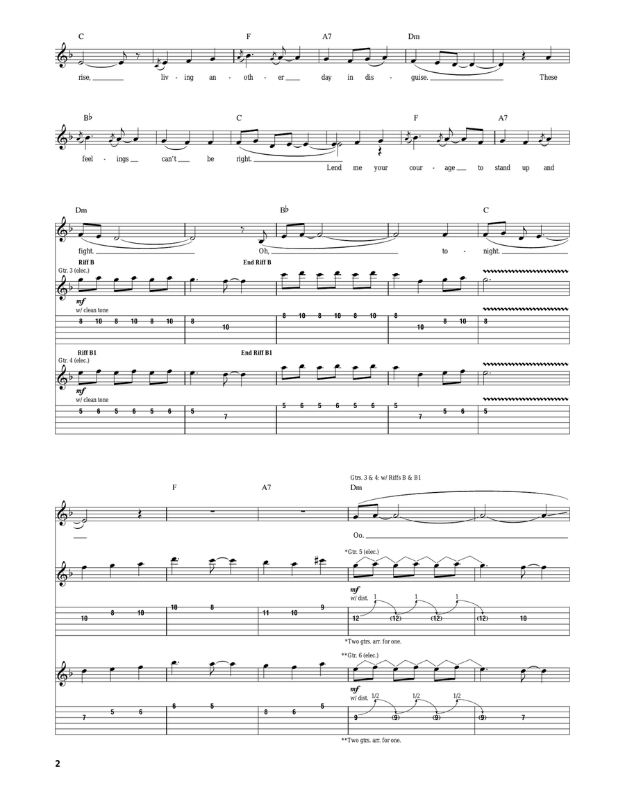 M.I.A. M.I.A. Electric Guitar scores gallery preview page 2