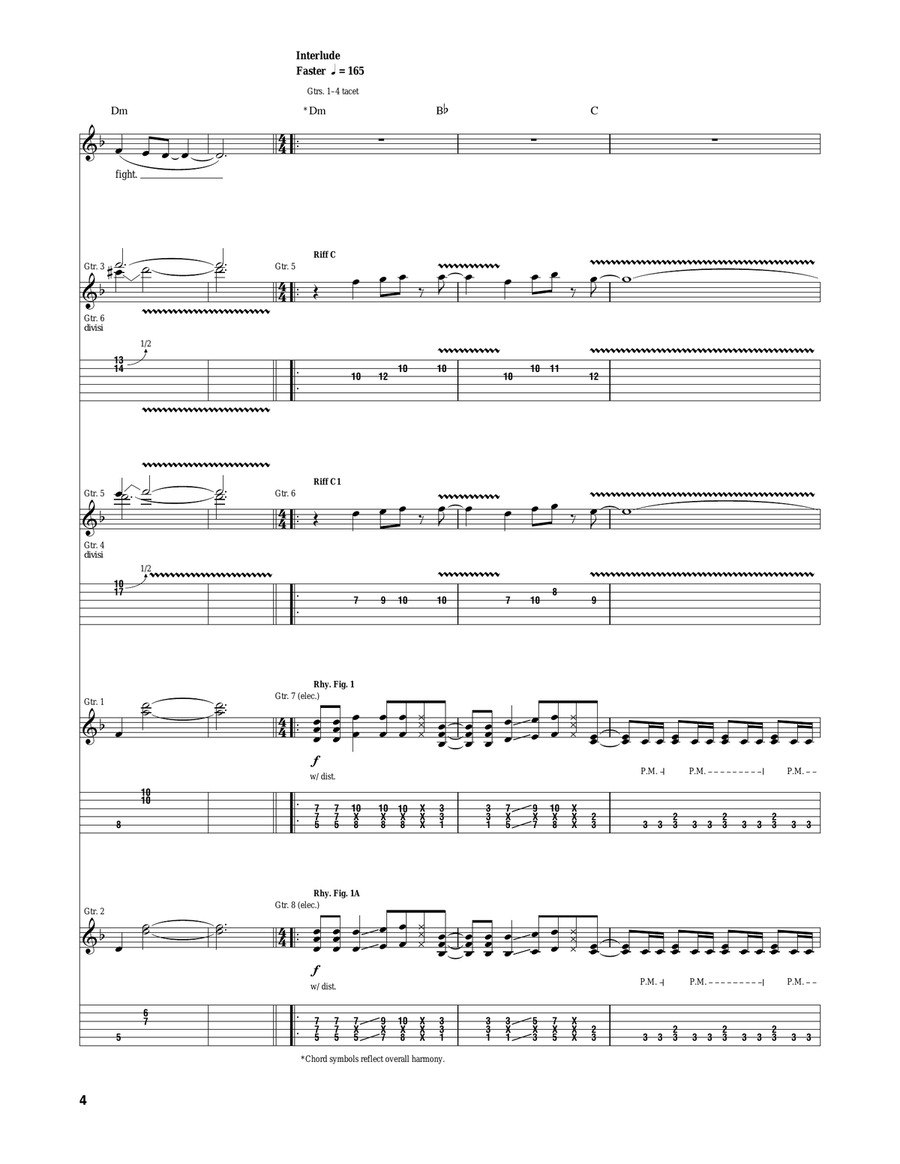 M.I.A. M.I.A. Electric Guitar scores gallery preview page 4