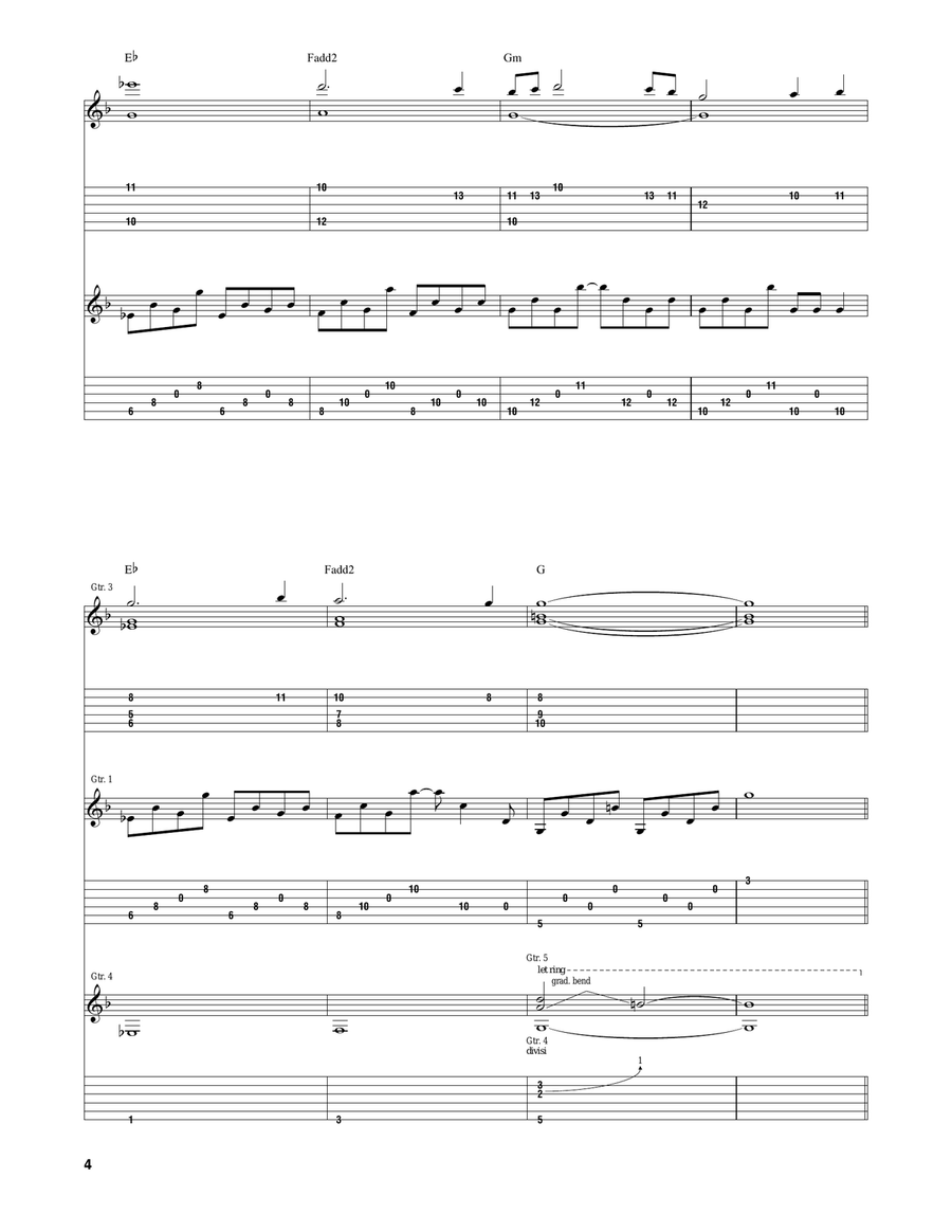 Strength Of The World Strength Of The World Electric Guitar scores gallery preview page 4