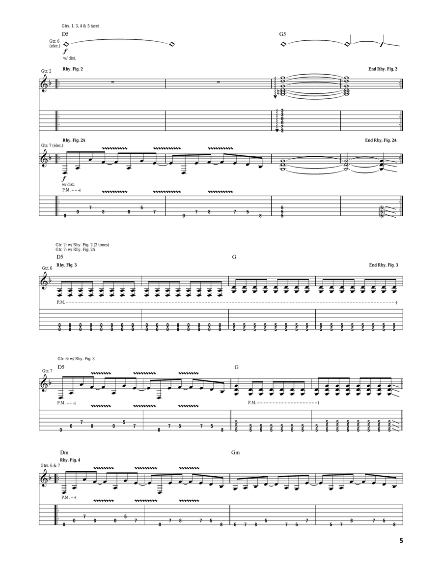 Strength Of The World Strength Of The World Electric Guitar scores gallery preview page 5