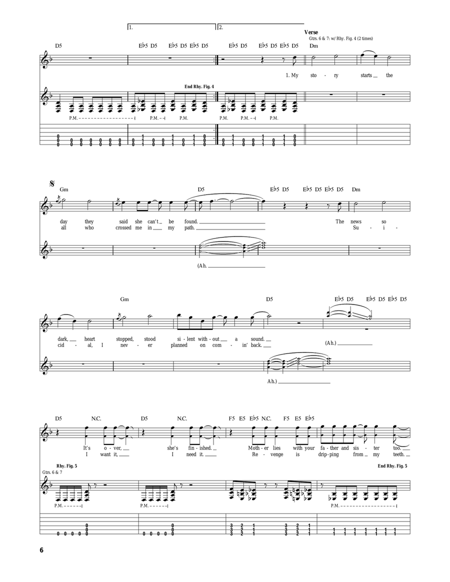 Strength Of The World Strength Of The World Electric Guitar scores gallery preview page 6