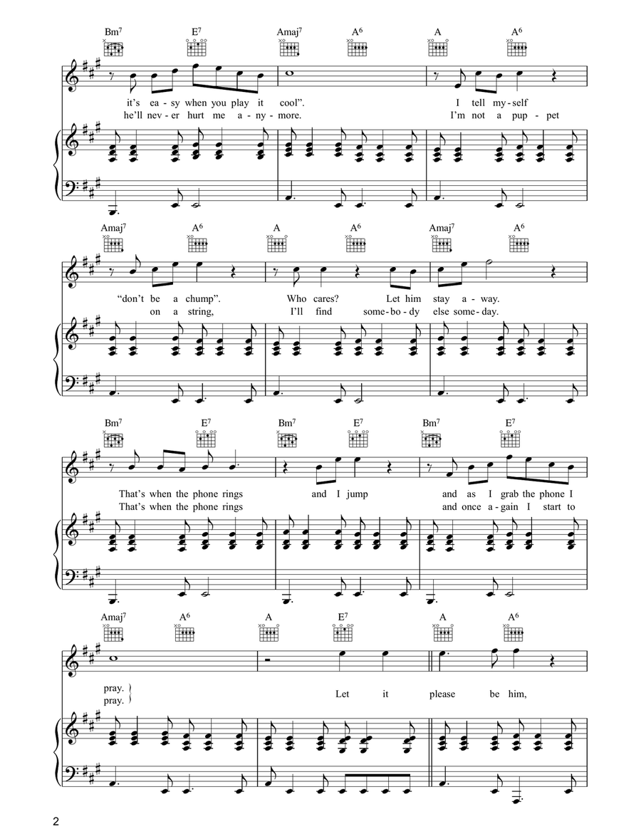 It Must Be Him It Must Be Him Piano, Vocal, Guitar scores gallery preview page 2