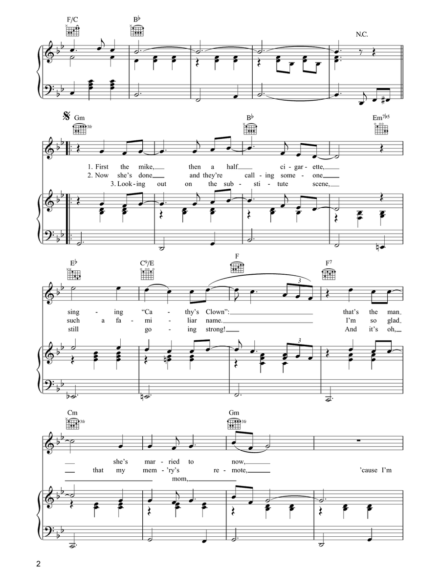 Waltz #2 (XO) Waltz #2 (XO) Piano, Vocal, Guitar scores gallery preview page 2