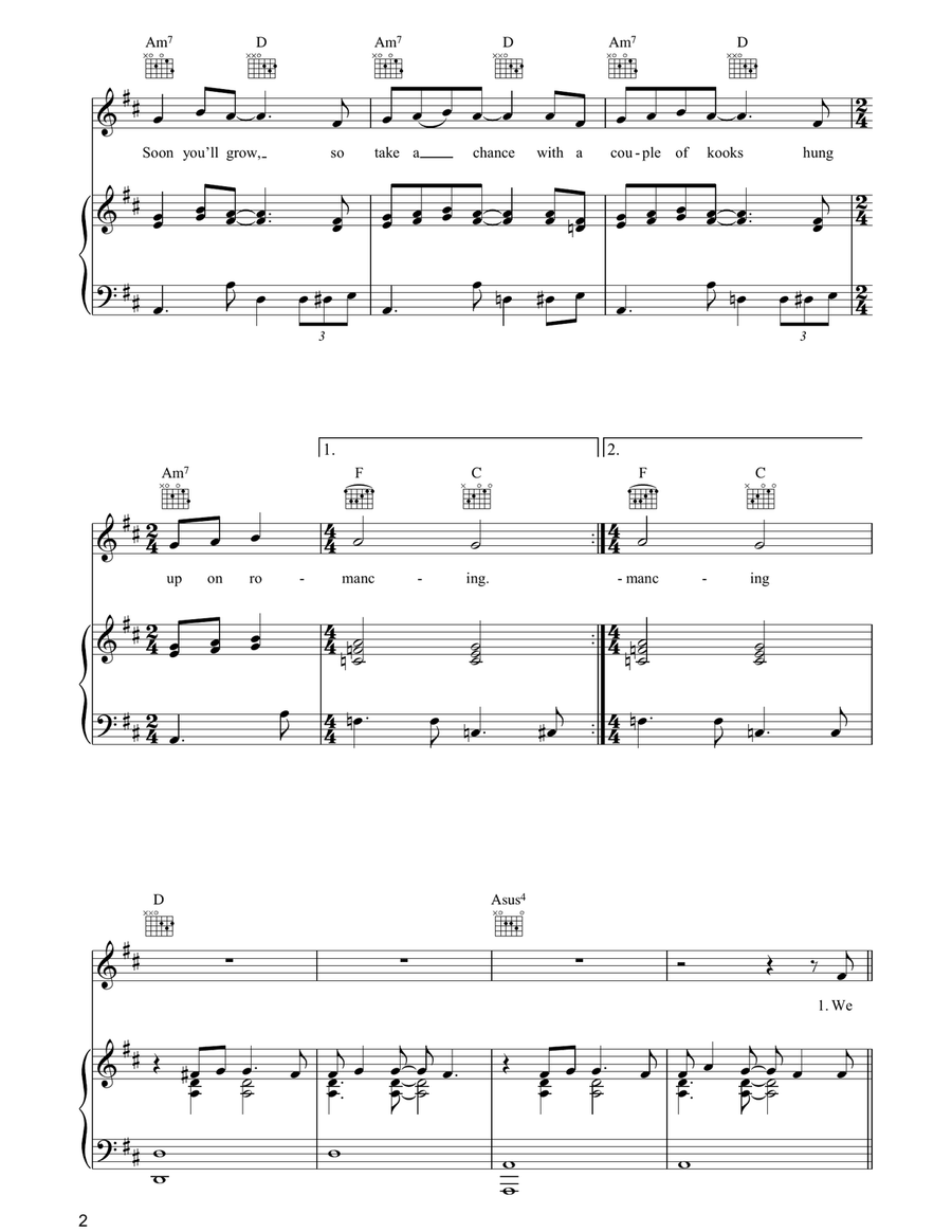 Kooks Kooks Acoustic Guitar scores gallery preview page 2