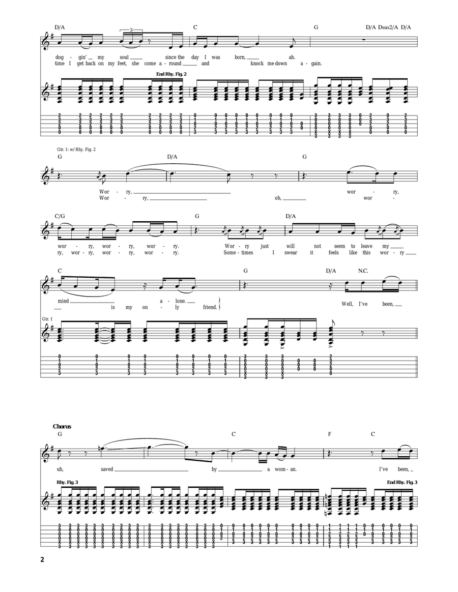 Trouble Trouble Acoustic Guitar scores gallery preview page 2