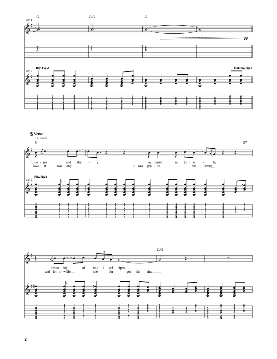 Narrow Escape Narrow Escape Acoustic Guitar scores gallery preview page 2