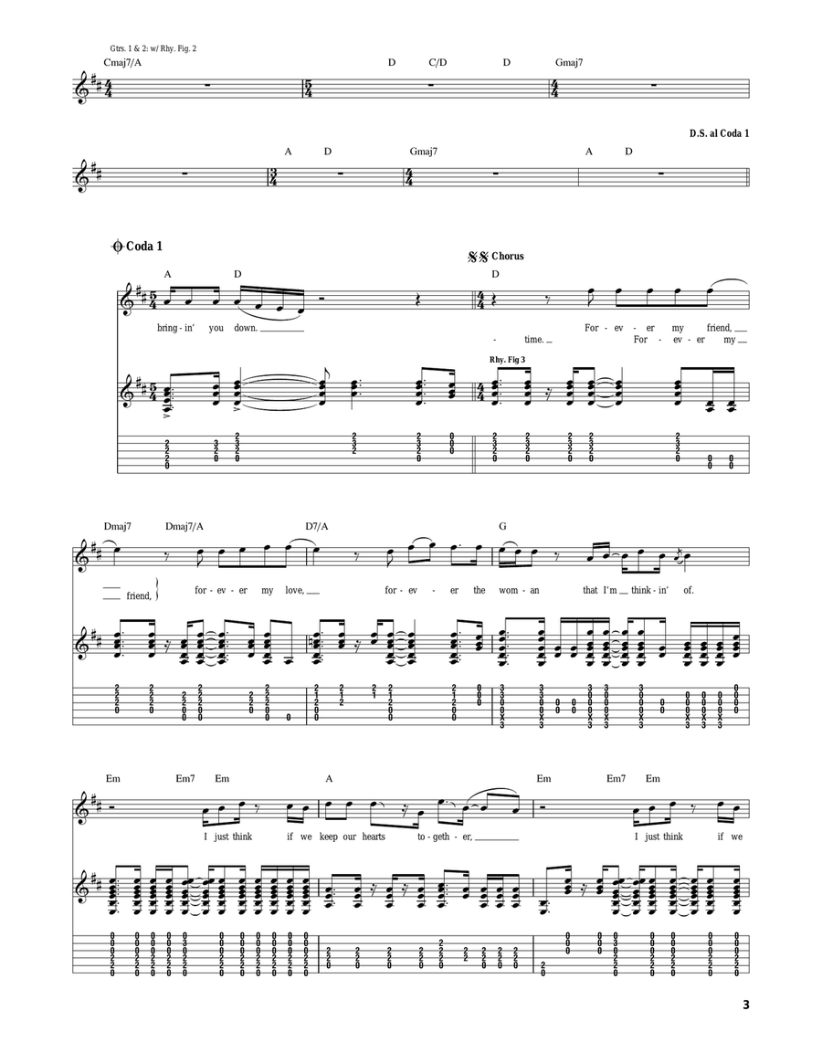 Forever My Friend Forever My Friend Acoustic Guitar scores gallery preview page 3