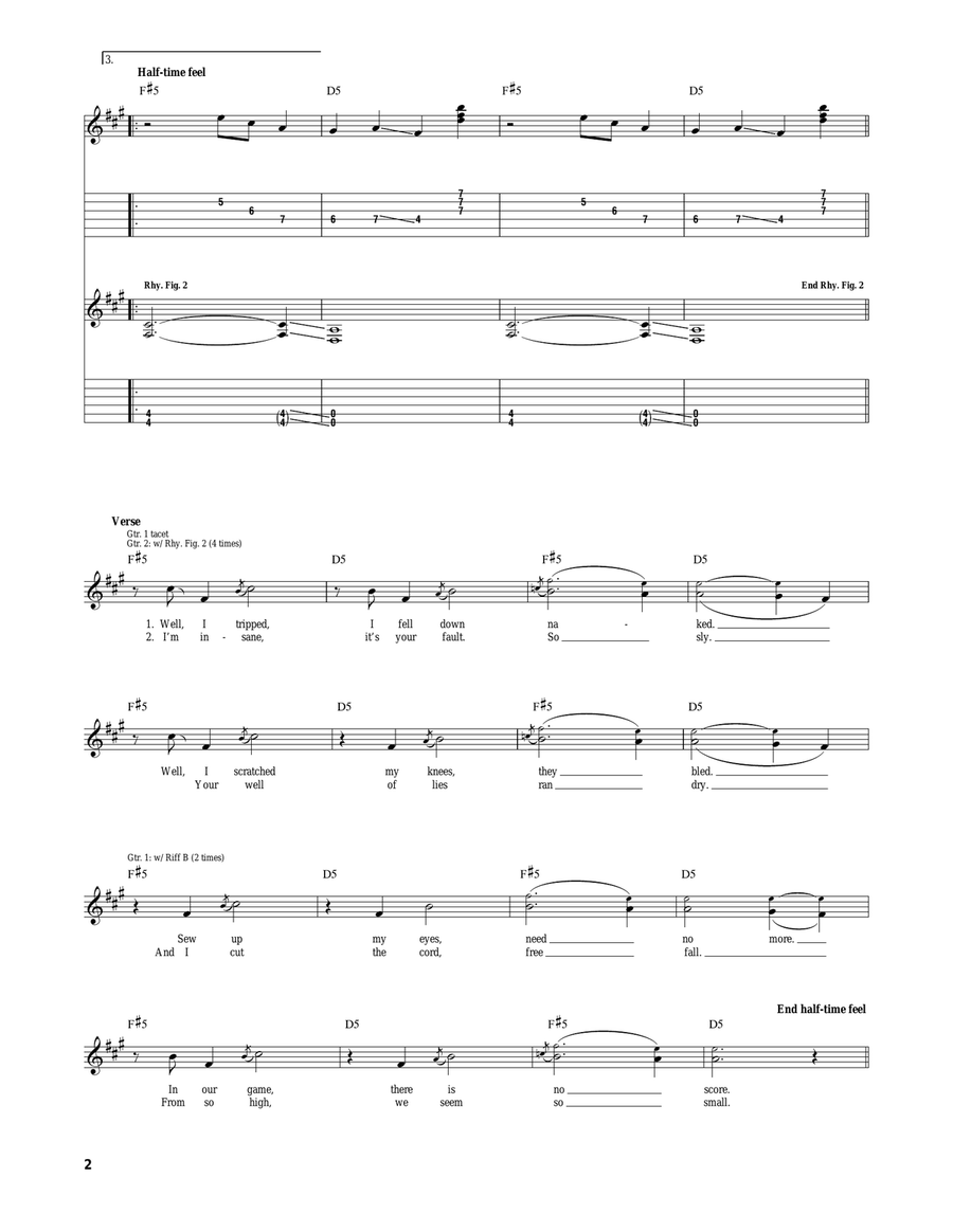 Try Honesty Try Honesty Electric Guitar scores gallery preview page 2