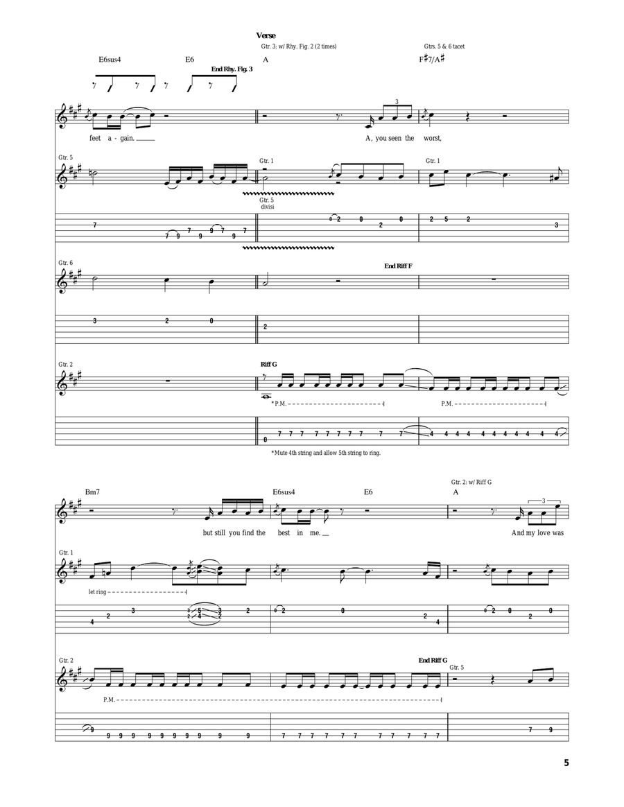 Say What You Will Say What You Will Acoustic Guitar scores gallery preview page 5