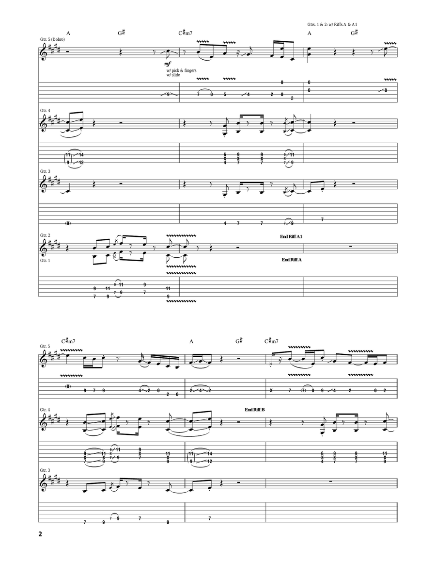 One Track Mind One Track Mind Acoustic Guitar scores gallery preview page 2