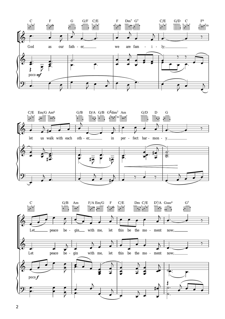 Let There Be Peace On Earth Acoustic Guitar scores gallery preview page 2
