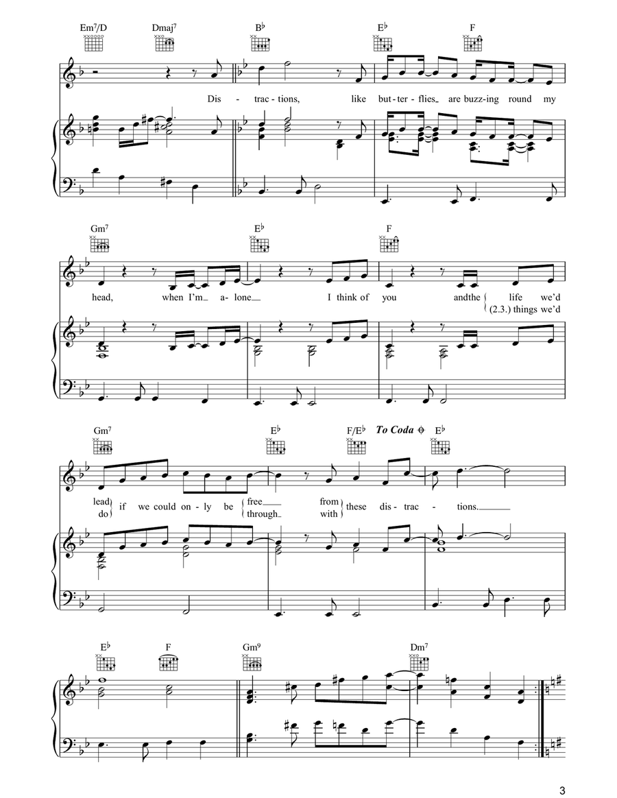 Distractions Acoustic Guitar scores gallery preview page 3
