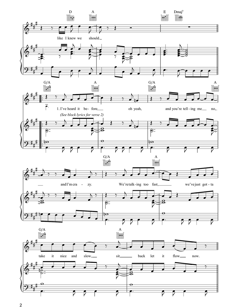 So Good So Good Piano, Vocal, Guitar scores gallery preview page 2